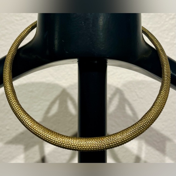 Vintage Jewelry - Vintage Textured Gold-tone Choker Necklace